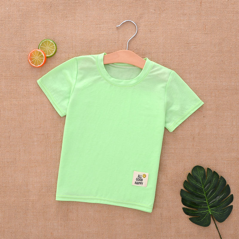 Children's T-shirt short-sleeved summer half-sleeved ice silk cool trend Korean version of the air