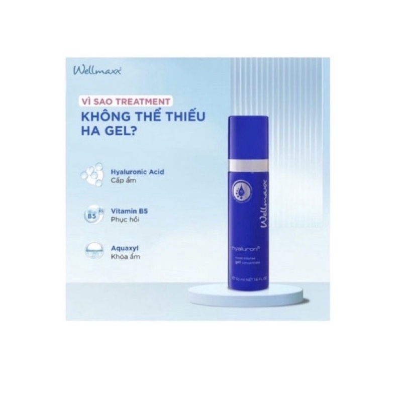 GEL HA + B5 - SIÊU PH.ỤC H.ỒI VÀ DƯỠNG ẨM WELLMAXX HYALURON MOIST INTENSE GEL CONCENTRAT