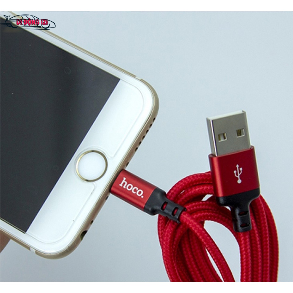 Cáp Sạc Hoco X14 - Cáp Sạc cho IP 5/6/7/8/X/Xs/11/12/13/14,.. Cáp Sạc Dây Dù Siêu Bền - Dài 1M/2M