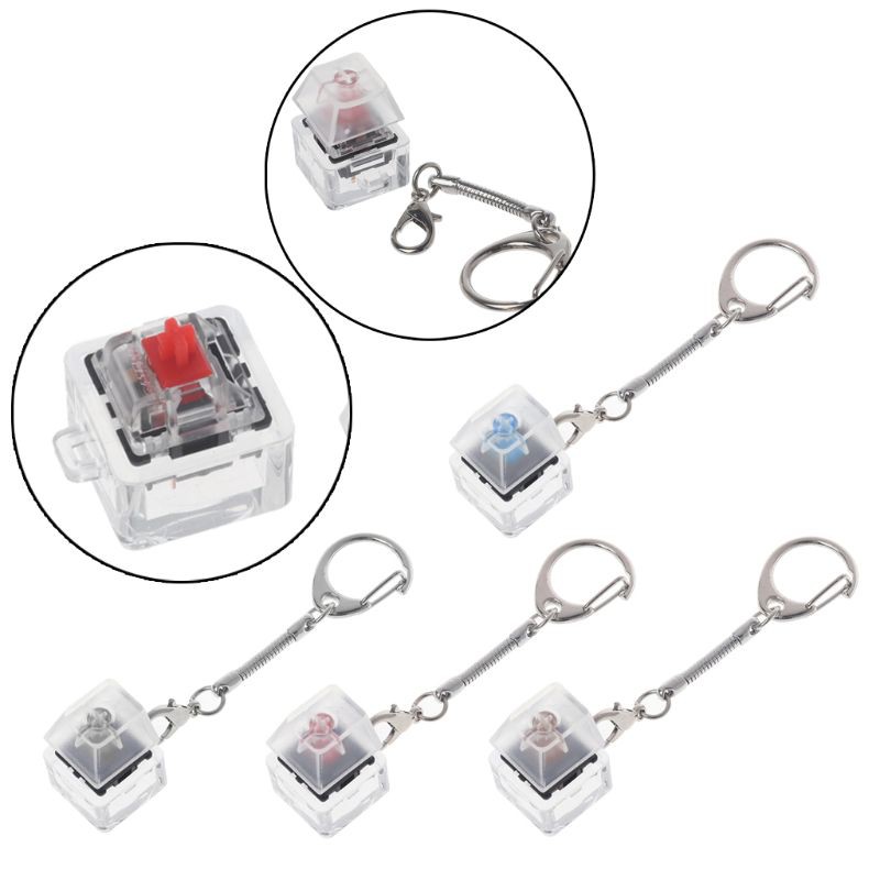 Móc chìa khóa gắn bộ thử công tắc bàn phím cơ Gateron MX không có đèn LED có thể làm đồ chơi giảm căng thẳng