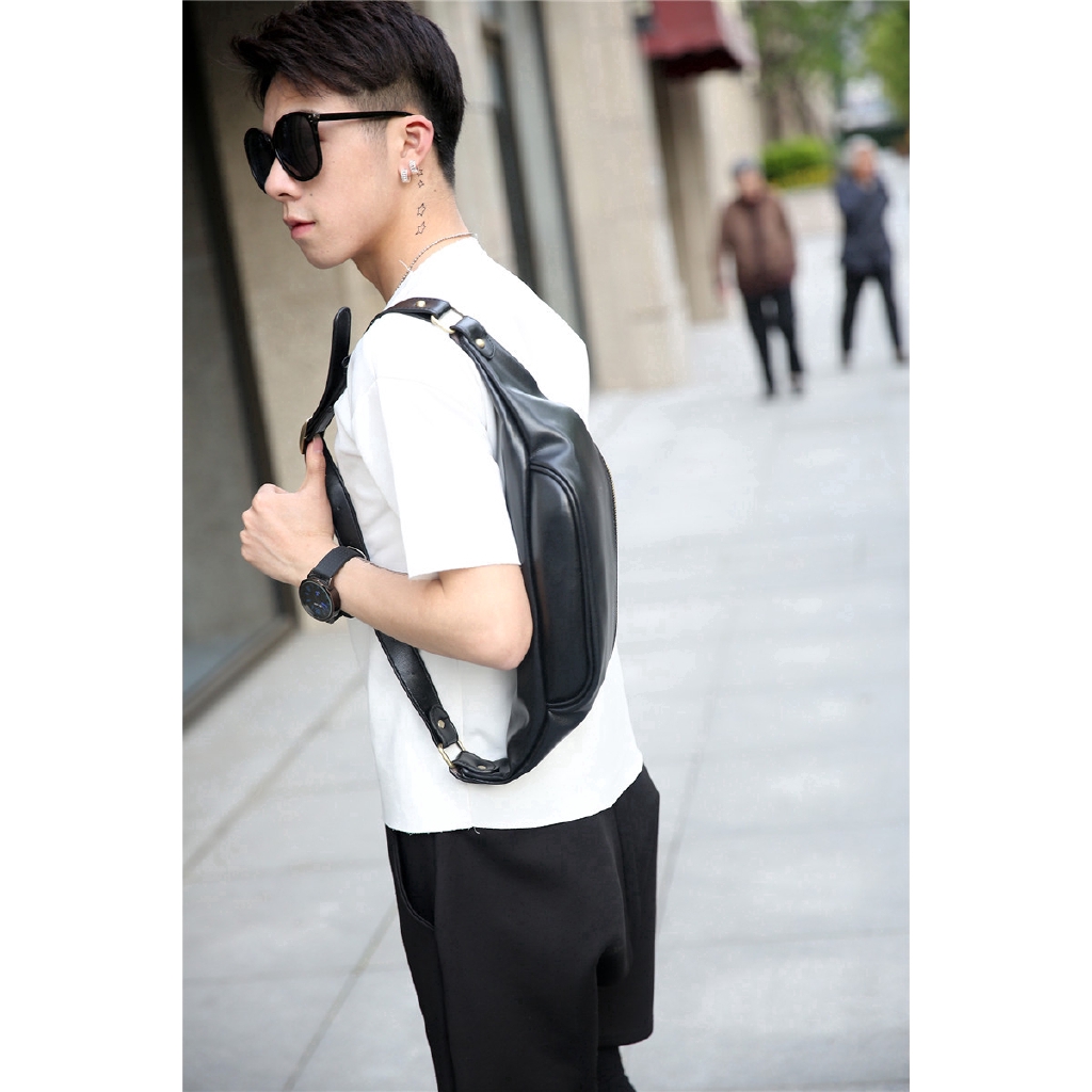 Túi đeo chéo ngực trước bằng da PU kiểu dáng thời trang n04-35