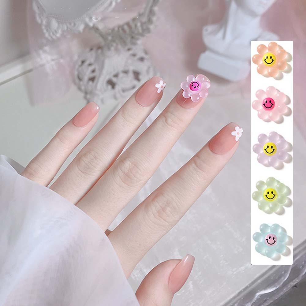 Phụ Kiện Trang Trí Móng Tay Hình Mặt Cười Hoạt Hình Ba Chiều