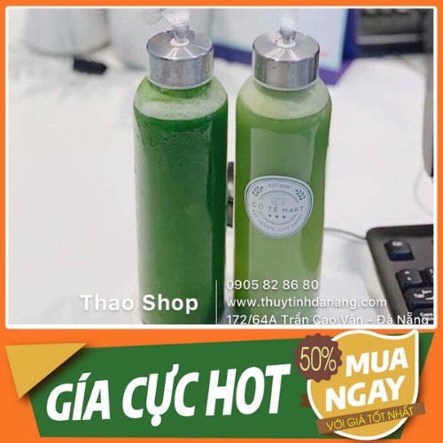 [LOẠI 1- GIÁ HỦY DIỆT] BÌNH NƯỚC THỦY TINH, CHAI DETOX CÓ DÂY XÁCH 500ML