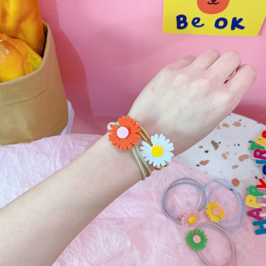 Cột Tóc Hai Dây Hoa Cúc Khuyết PeaceMinusOne GD Nhiều Màu