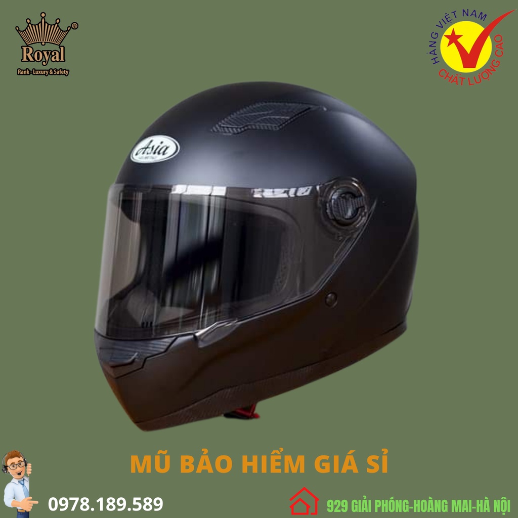 Mũ Bảo Hiểm fullface MT136 ASIA CHÍNH HÃNG