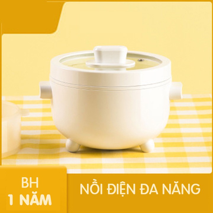 Nồi lẩu mini, nồi điện mini OLAYKS đa chức năng dung tích 2L