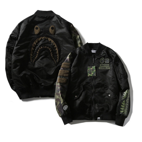 Áo Khoác Bóng Chày Da PU Phong Cách BAPE aape 2021 Cá Tính Cho Nam