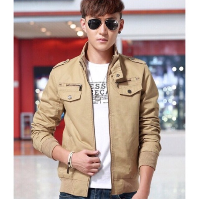 Áo Khoác Kaki Cao Cấp Phối Kiểu Túi Hộp | BigBuy360 - bigbuy360.vn