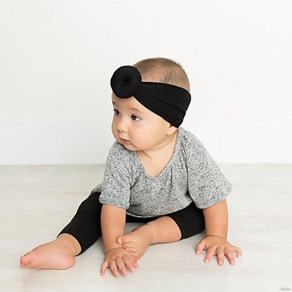 Set 3 Băng Đô Nơ Màu Trơn Xinh Xắn Cho Bé Gái