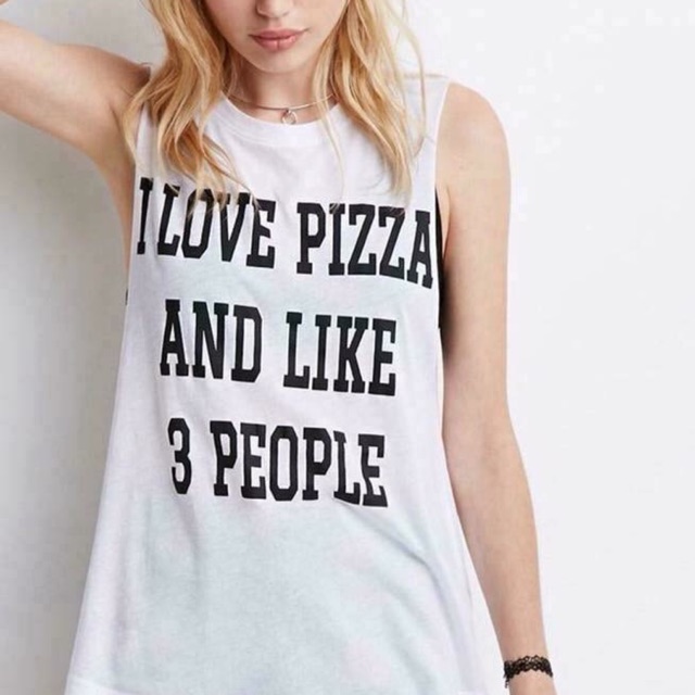 Áo tanktop nam nữ pizza