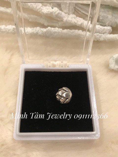 Charm nụ hoa sen bạc S925-Minh Tâm Jewelry