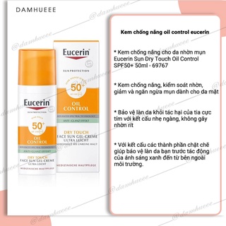 Kem chống nắng oil control eucerin