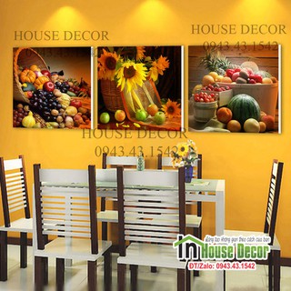 [SALE] Tranh Dán Tường Phòng Ăn Hiện Đại 3D - Tranh bộ hoa quả MS 01