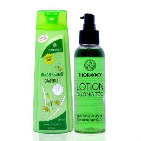 Bộ đôi dầu gội hoa bưởi và lotion 150ml thorakao