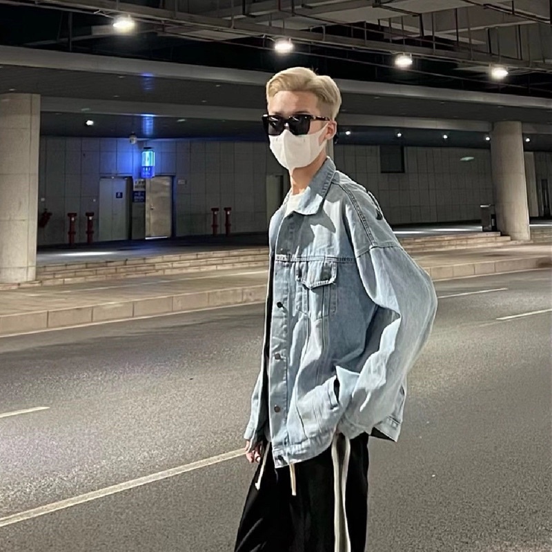 - Áo khoác bò Denim Jacket Palm Angels Unisex phong cách Streetwear