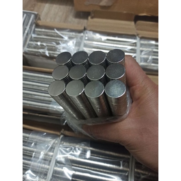 Nam châm viên D18x2mm làm phụ kiện nắp hộp đựng sản phẩm, túi xách ví da may mặc