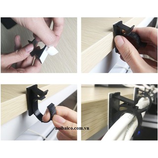 Kẹp cố định dây có băng keo 3M, Kẹp cố định dây điện