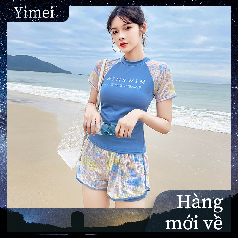 Đồ Bơi Tay Ngắn Phong Cách Thể Thao Năng Động Cho Nữ 0412