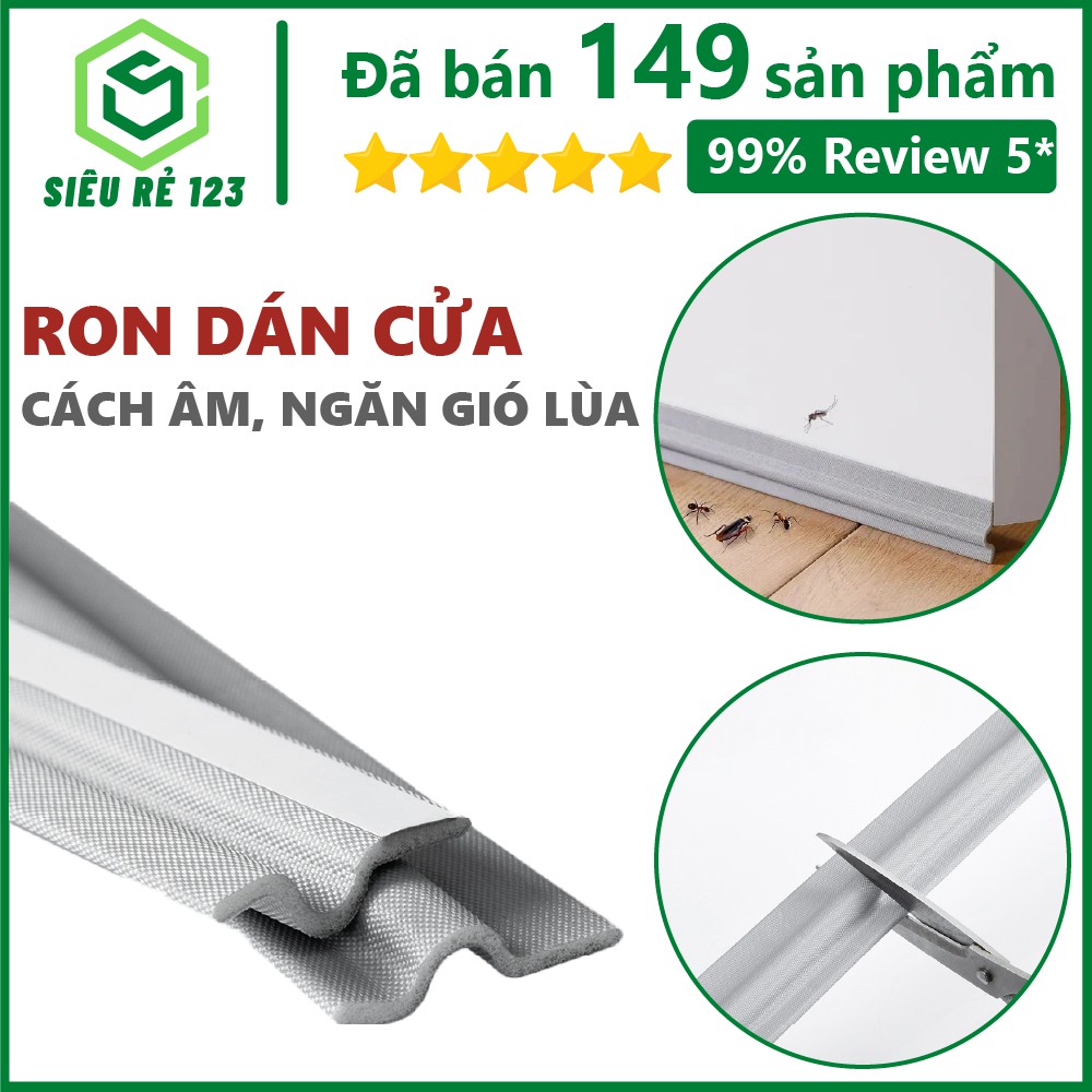 2 Mét Thanh Ron Tùy Chọn Kích Thước Dán Cửa Chống Gió, Nước, Khói Bụi