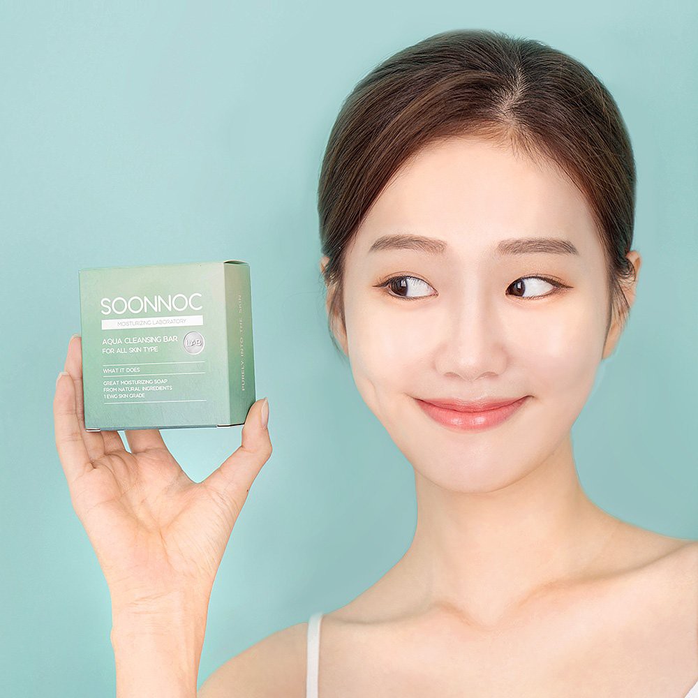 Xà Phòng Rửa Mặt Dịu Nhẹ Sạch Sâu Dành Cho Mọi Loại Da Soonnoc Aqua Cleansing Bar GomiMall