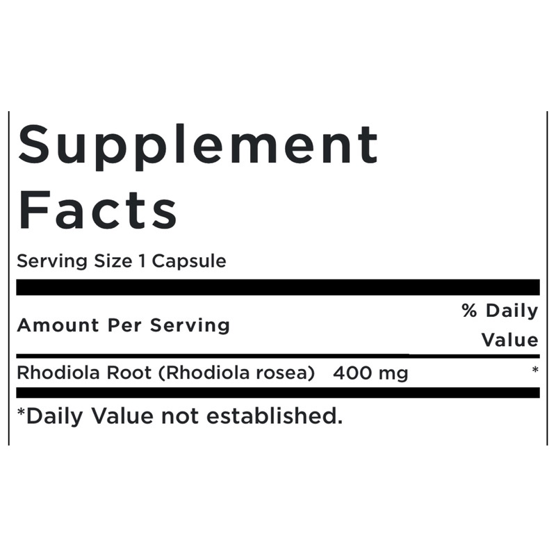 Swanson Rhodiola Rosea Root 400mg 100vien Tăng Cường Miễn Dịch Giảm Stress