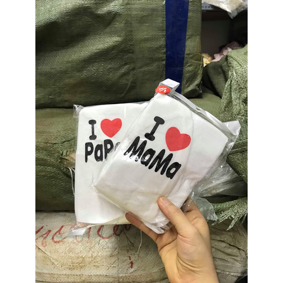 Bộ Body Cotton I Love Mama Papa Xuất Nhật