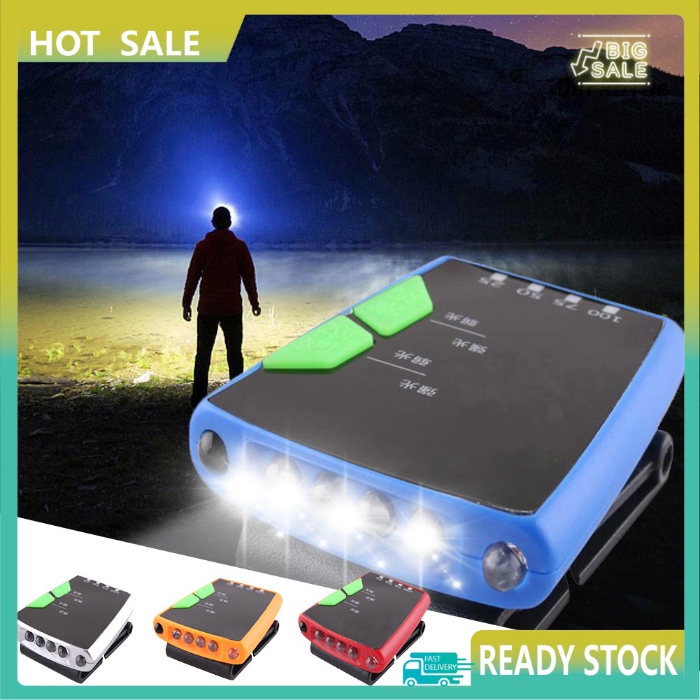 Đèn LED Kẹp Mũ Lưỡi Trai Có Thể Sạc Lại Bằng Cổng USB Cho Câu Cá / Leo Núi