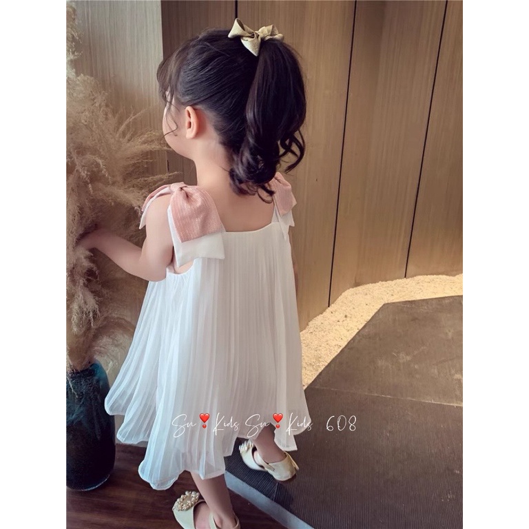 Váy bé gái xếp li cao cấp
