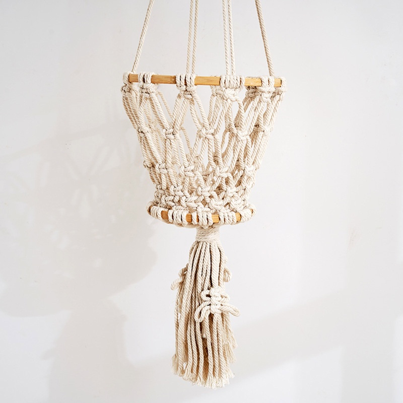Chậu Trồng Cây Macrame Treo Tường Siêu Lớn