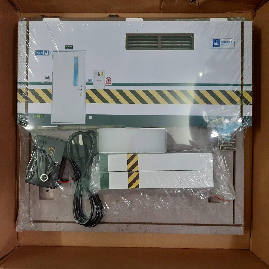 Mô hình parking lot gara trưng bày mô hình 1 xe ô tô tỉ lệ 1:18 có đèn chiếu sáng