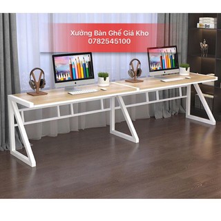 bàn làm việc dành cho 2 người ngồi dài 2m