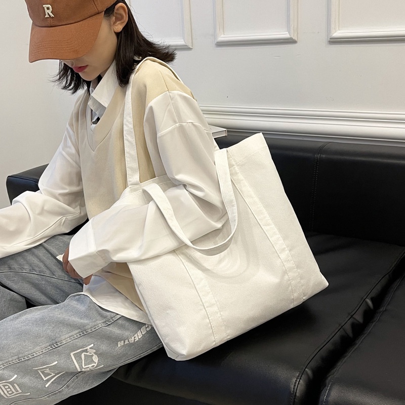 IELGY TúI đeo vai IELGY vảI canvas màu trơn xinh xắn thời trang cho nữ
