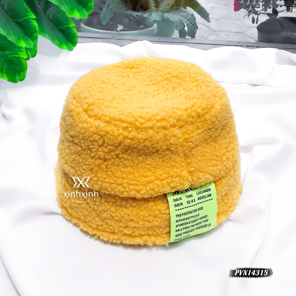 Mũ Bucket lông cừu phong cách Hàn Quốc cho bé yêu - Xinh Xinh Accessories