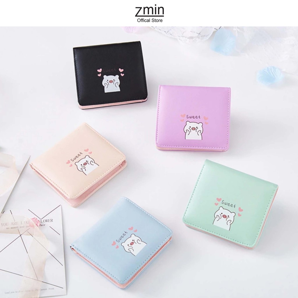 Ví nữ mini cầm tay Zmin, chất liệu cao cấp có thể bỏ túi - V005