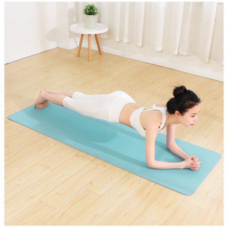 Thảm YOGA Chất Liệu TPE 2 Lớp Dày 6MM Chống Trơn Trượt Tập YOGA, GYM