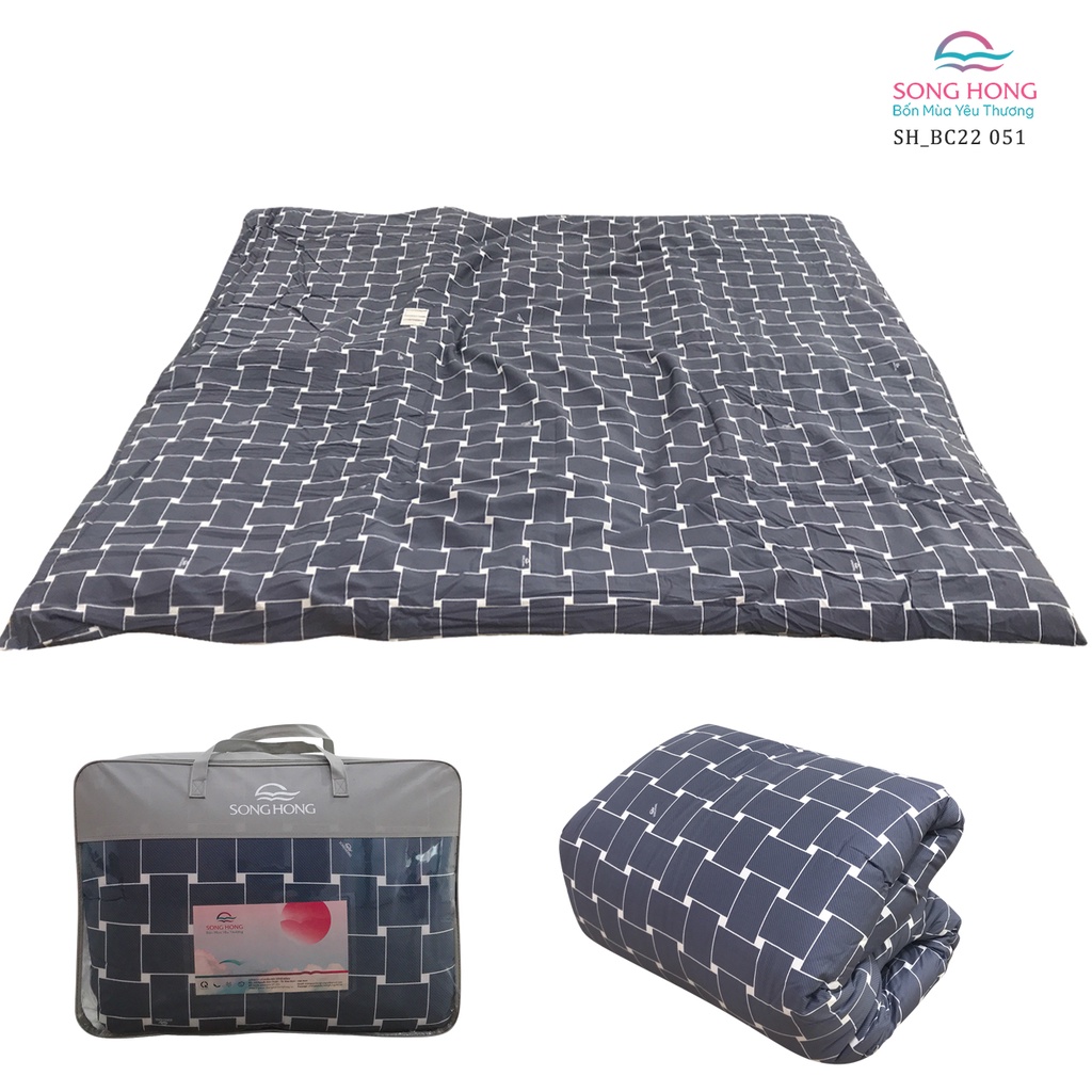 Chăn đông 1.5*2.1m - Sông Hồng chính hãng, chất cotton.
