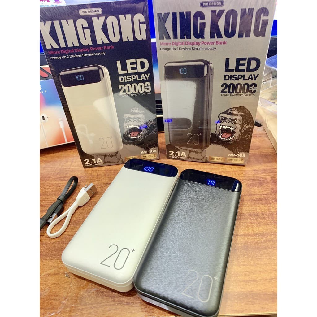 { Bảo Hành Chính Hãng } Pin Sạc Dự Phòng KingKong 20000mah tích hợp công nghệ sạc nhanh 3.0