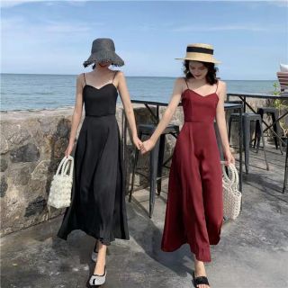 Váy lụa 2 dây hở lưng siêu sang chảnh