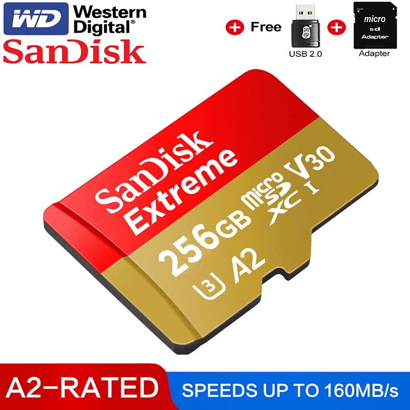 Thẻ Nhớ Micro SD SanDisk 4gb 16GB 32GB Micro Sdhc 64GB 128GB 256GB 512GB Microsdc EXTREME PRO V30 U3 4K UHD TF