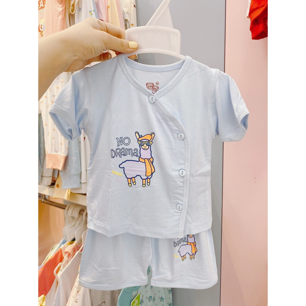 Bộ quần áo cộc tay cài lệch cotton bamboo cho bé Carter's