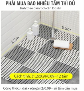Tấm lót sàn,thảm nhựa lỗ kháng khuẩn,chống trơn,trượt kt30*30 cm sạch sẽ,thoáng mát,êm chân,an toàn cho trẻ