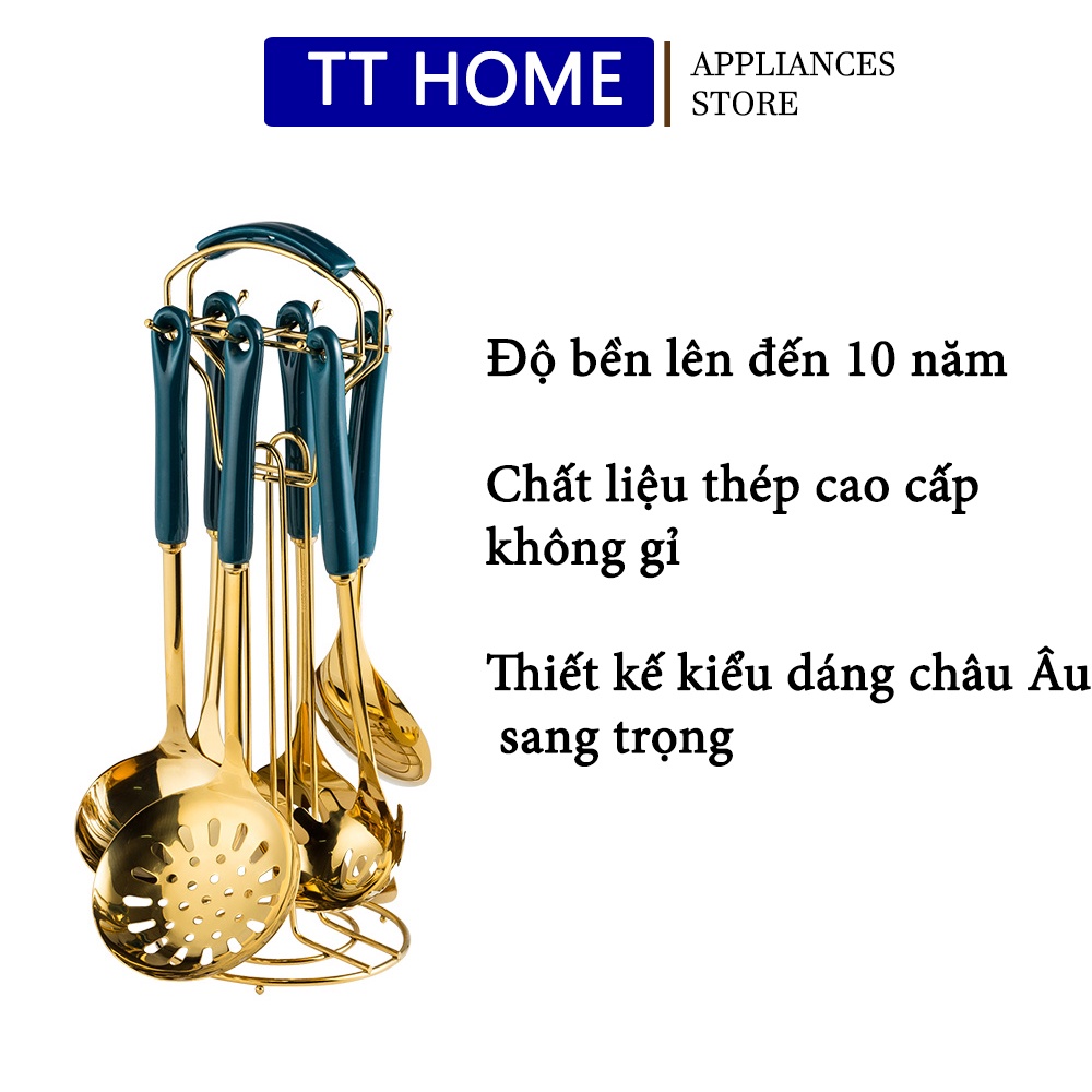 Dụng cụ làm bếp nấu ăn đa năng 7 món bằng inox thiết kế sang trọng TT-HOME