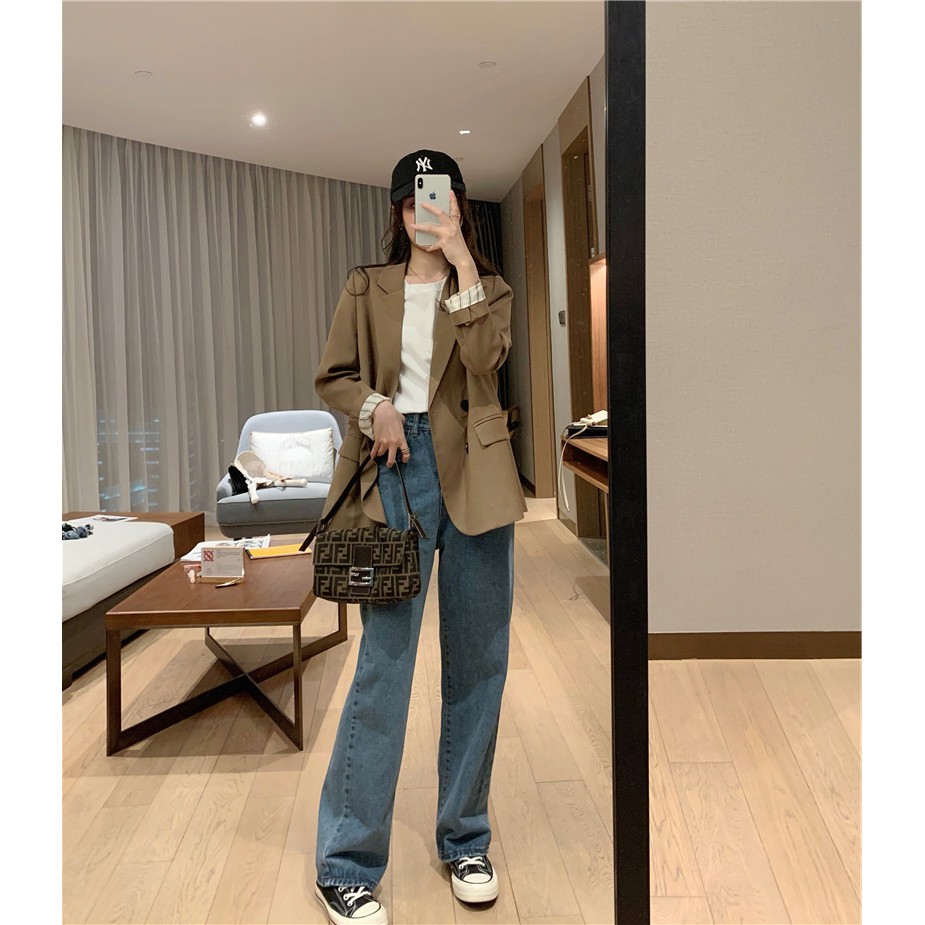 Ảnh thật 3 hình cuối-HC243.Áo blazer dáng ngắn xuân thu Hàn Quốc | BigBuy360 - bigbuy360.vn