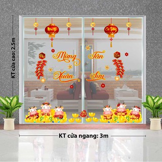DECAL TRANG TRÍ TẾT 2021 COMBO SỐ 78