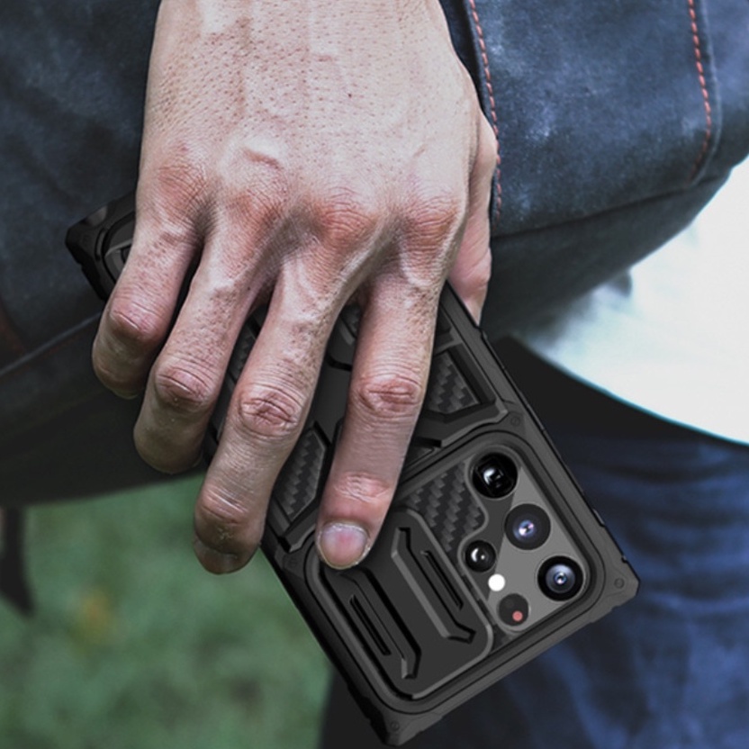 Ốp lưng chống sốc  Samsung S22 Ultra Carbon Nillkin Adventure Case