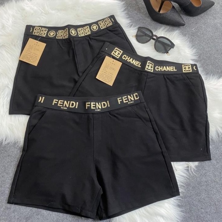 Quần short nữ chất Umi Hàn co giãn 4 chiều, quần đùi nữ cạp cao chun hoạ tiết siêu hót | BigBuy360 - bigbuy360.vn