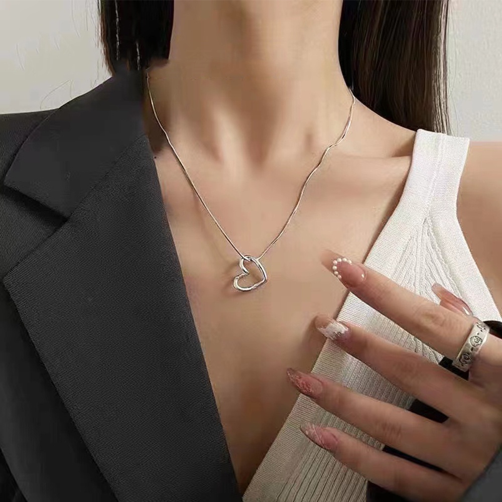 iF YOU Vòng cổ   mặt trái tim phong cách Hàn Quốc cho nữ