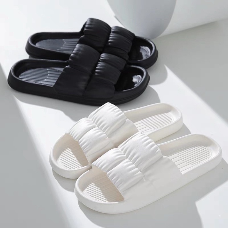 Dép bánh mỳ Ô Vuông Nhún Đế Độn Mang trong nhà đi Chơi Siêu Êm - DL160