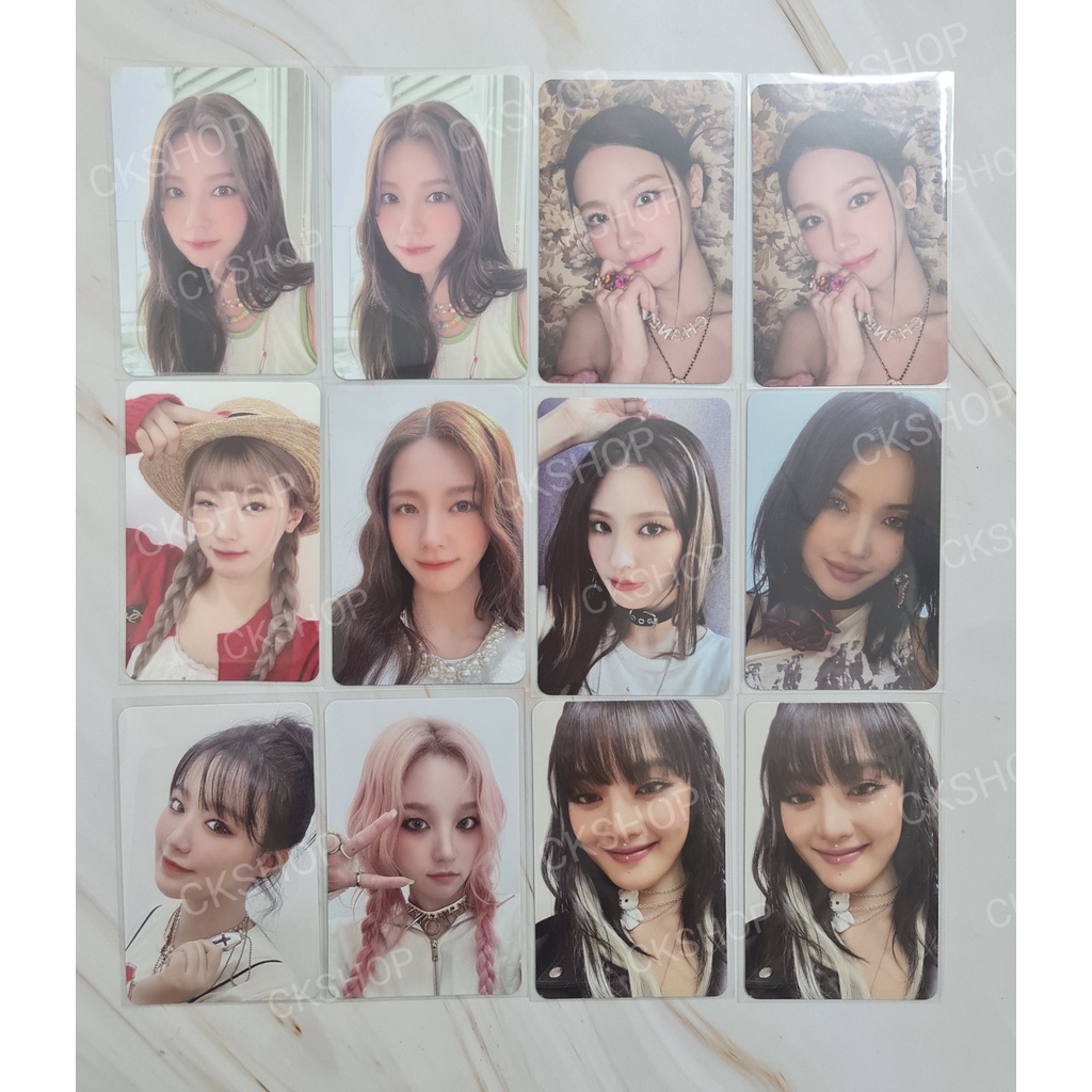 Ảnh thần tượng bo góc photocard Gidle chính hãng