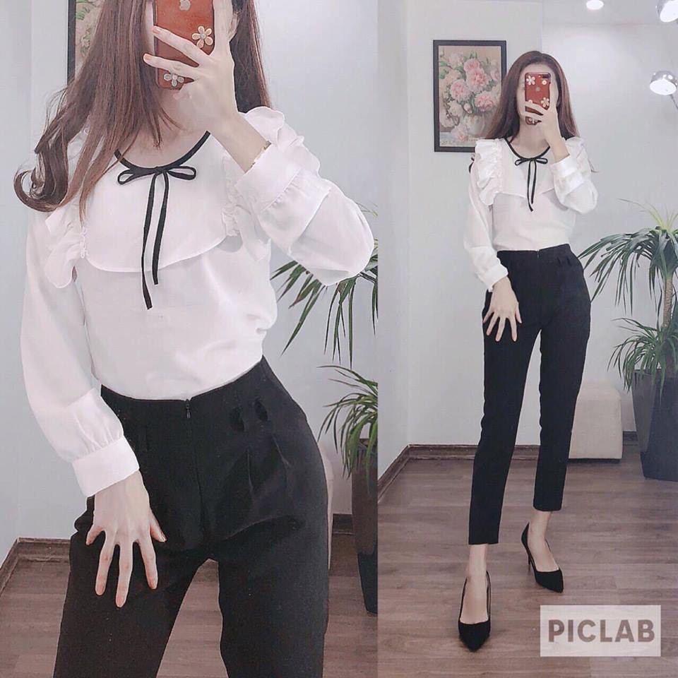 Sơ mi bèo dài tay cho nữ